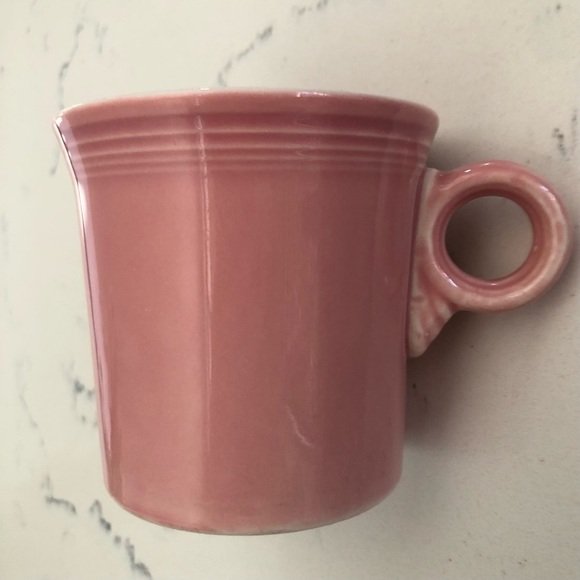 VTG Fiestaware Rose Pink Retired Ring Handle Mug~Collectible - Picture 3 of 8